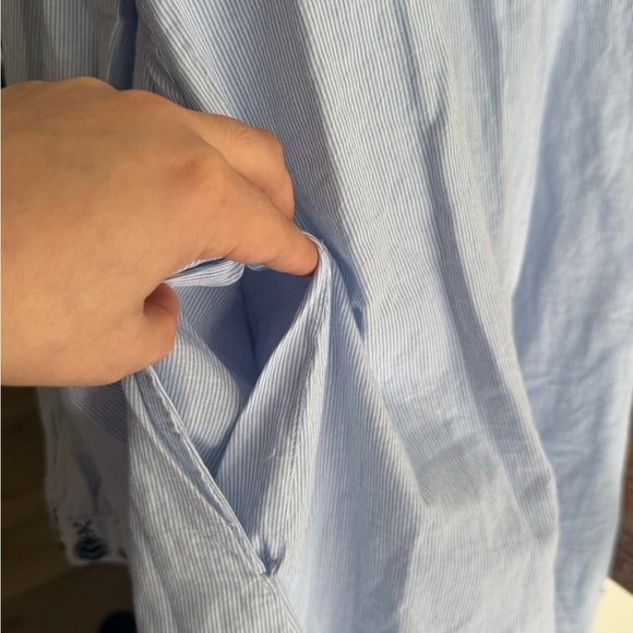 Blue Embroidered long sleeves Dress - Picture 5 of 5